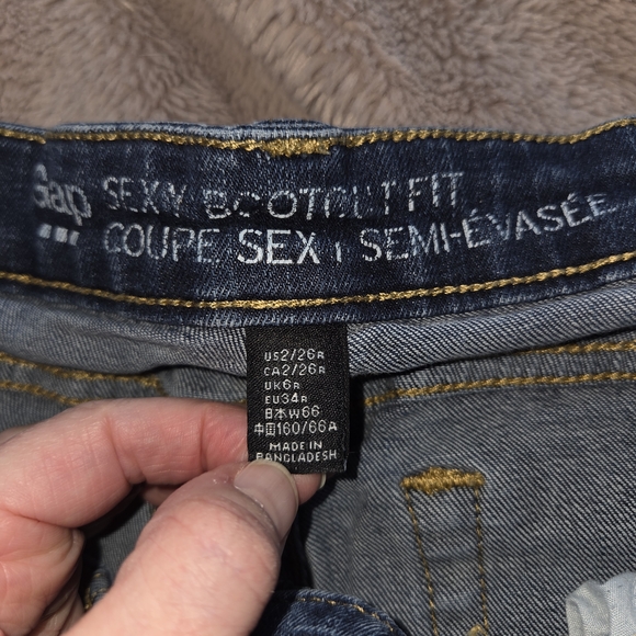 GAP Women's Sexy Bootcut Leg Jeans - Deep Blue - Picture 3 of 3